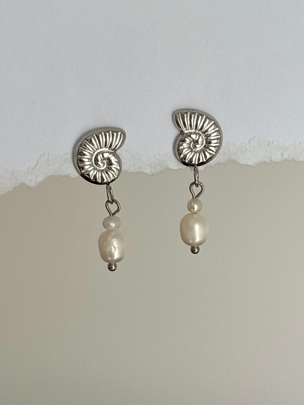 Boucles d'oreilles Snäcka silver