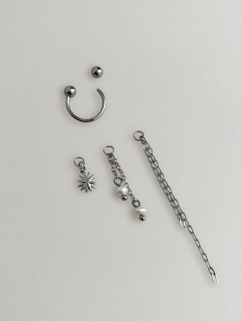 Earcuff interchangeable Värme silver