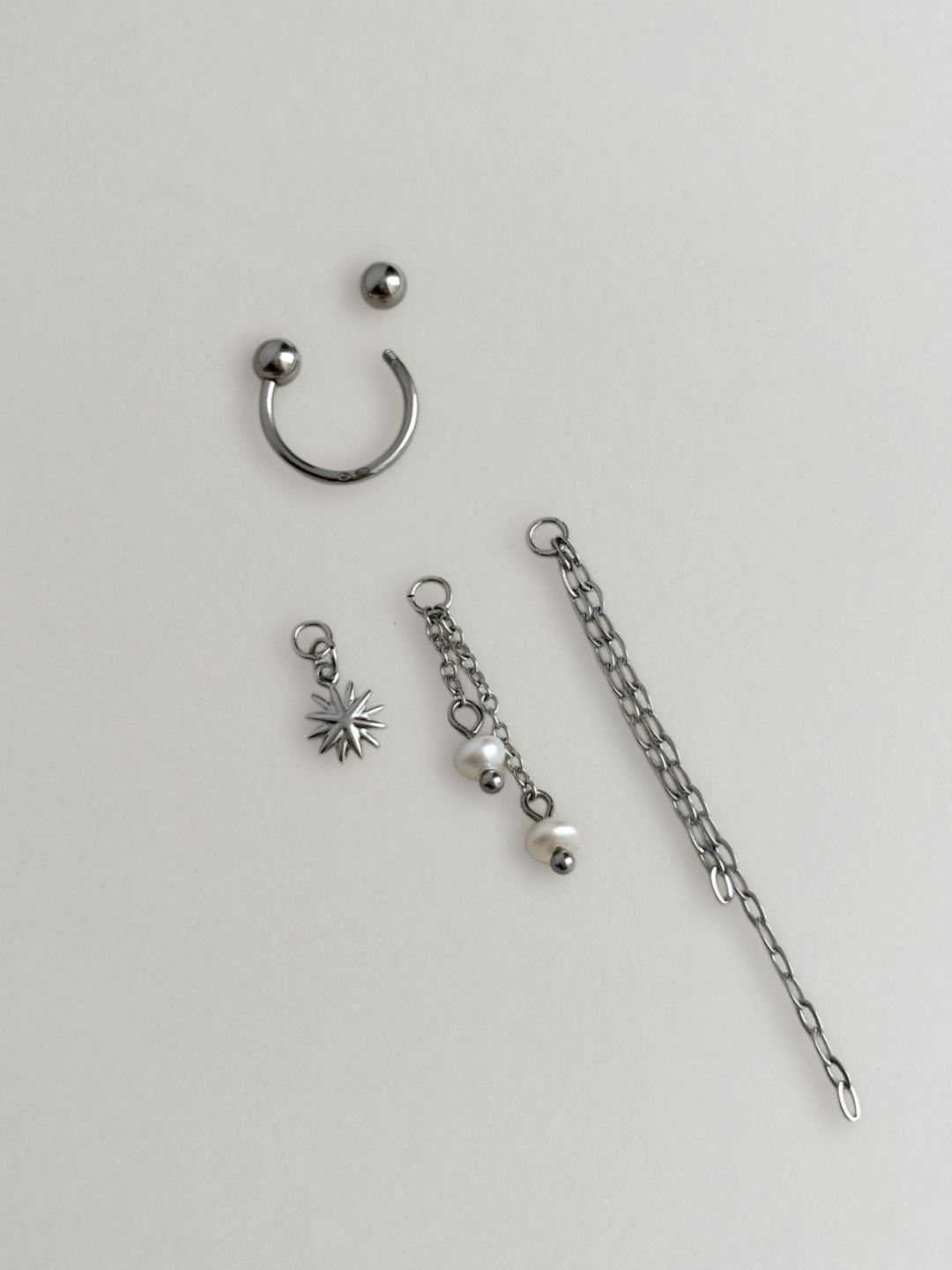 Earcuff interchangeable Värme silver