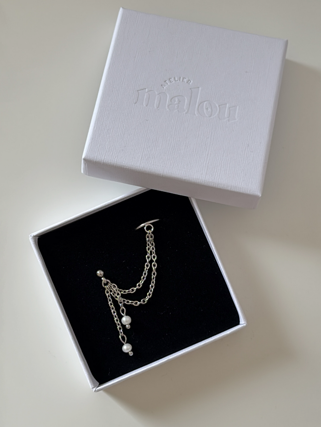 Boucle earcuff Kväll silver