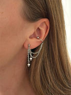 Boucle earcuff Kväll silver