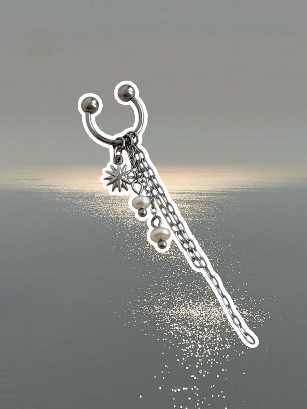 Earcuff interchangeable Värme silver