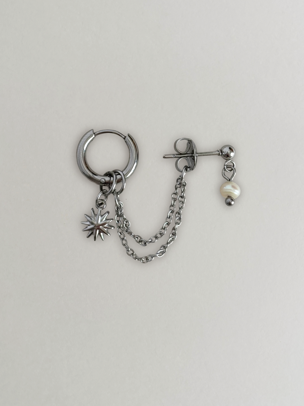 Double boucle Röd silver