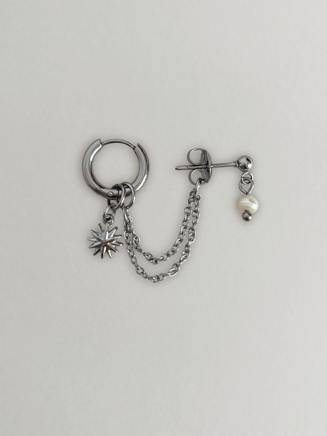 Double boucle Röd silver