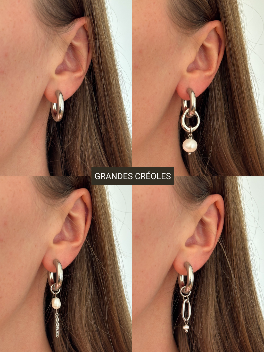 Créoles interchangeables Söt silver