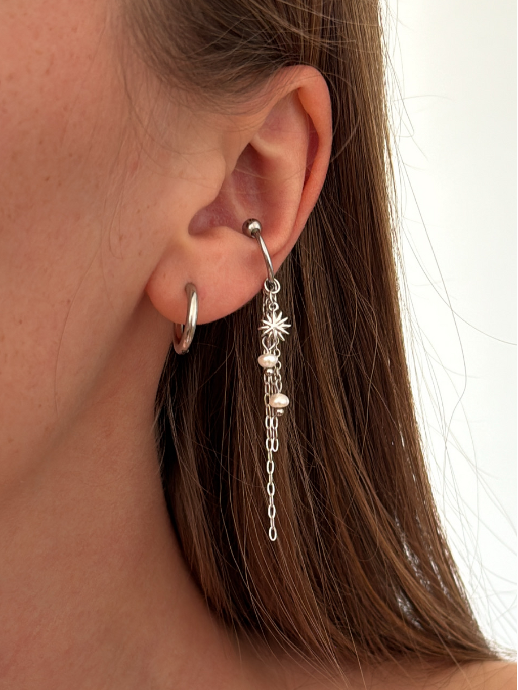 Earcuff interchangeable Värme silver
