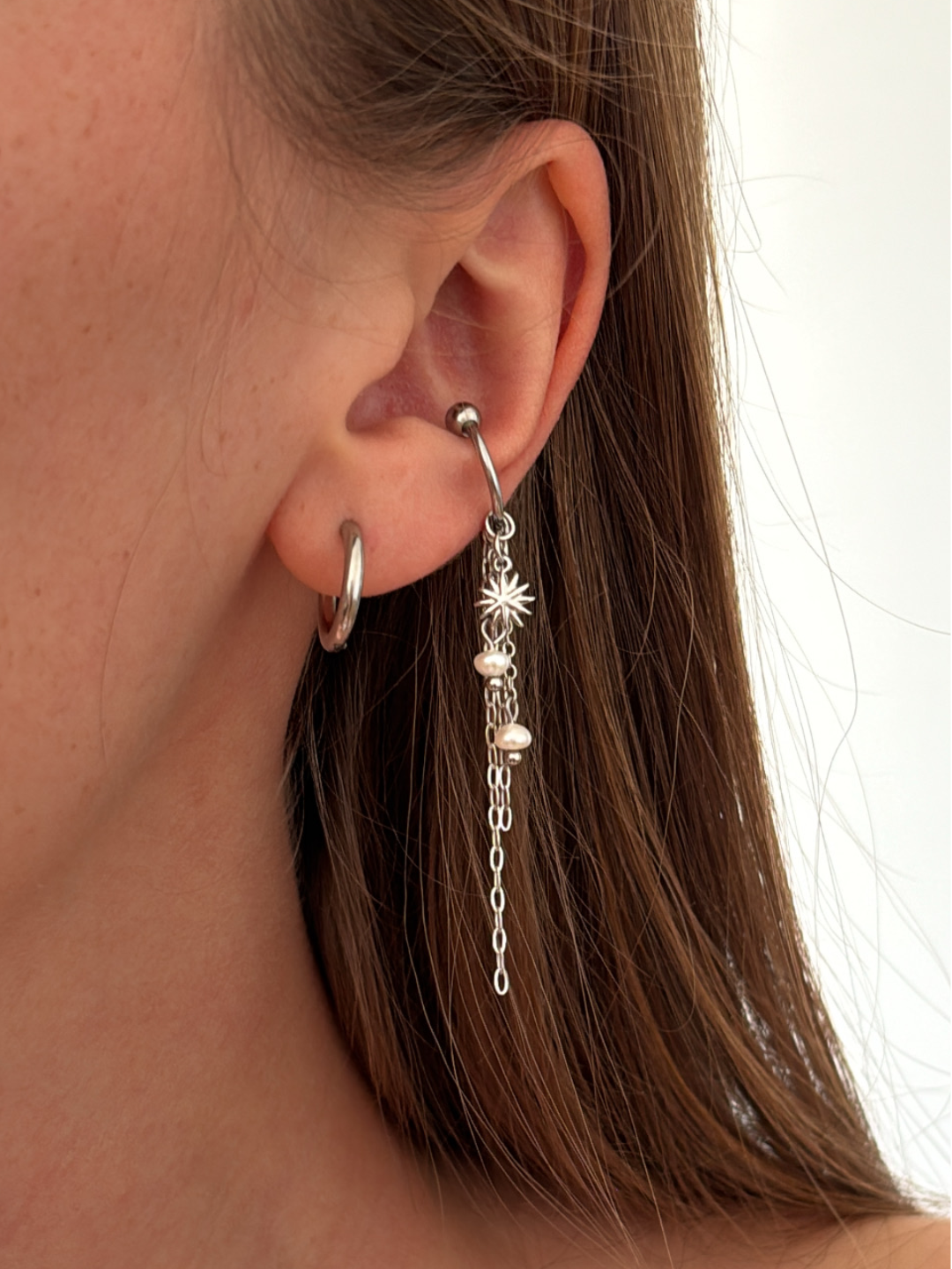Earcuff interchangeable Värme silver