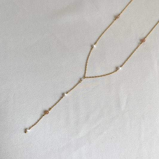 Modèle unique - Collier Y en perles de soleil