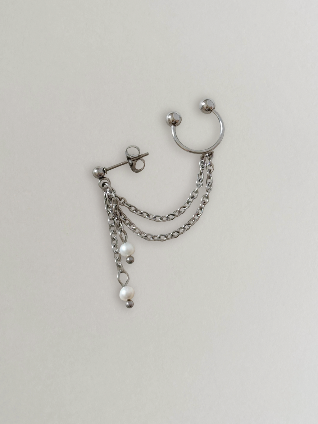 Boucle earcuff Kväll silver