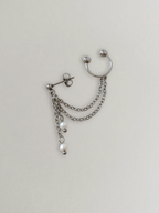 Boucle earcuff Kväll silver