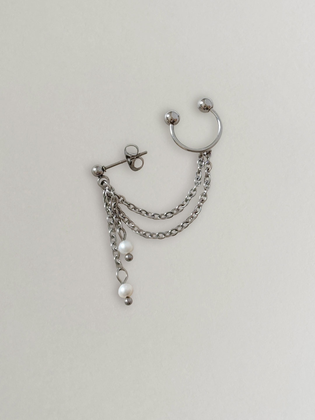 Boucle earcuff Kväll silver