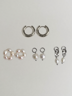 Créoles interchangeables Glöd Silver