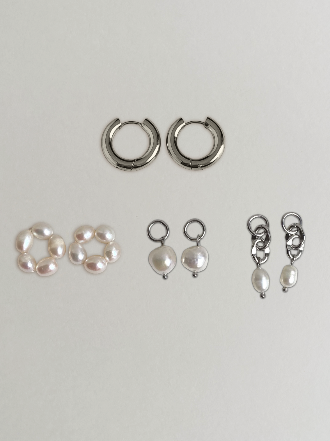 Créoles interchangeables Glöd Silver