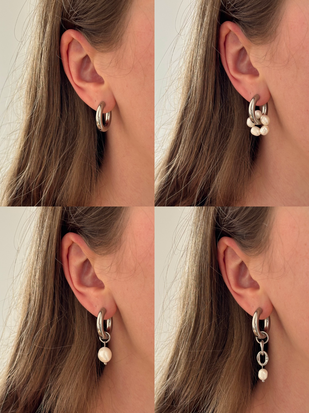 Créoles interchangeables Glöd Silver