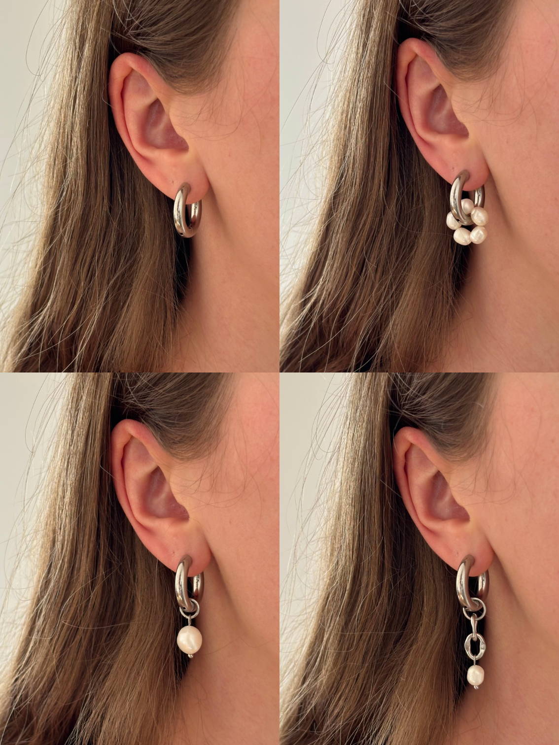 Créoles interchangeables Glöd Silver